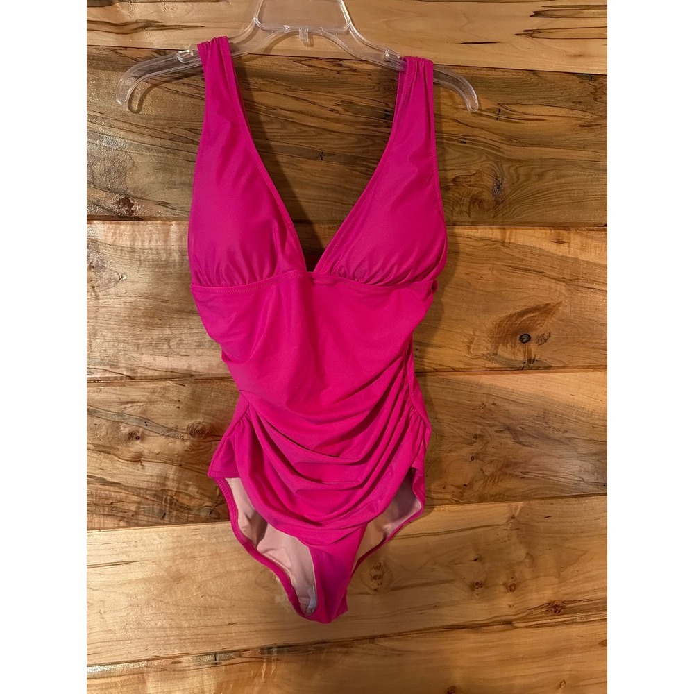 NWT J CREW HOT PINK ONE PIECE BATHING SUIT